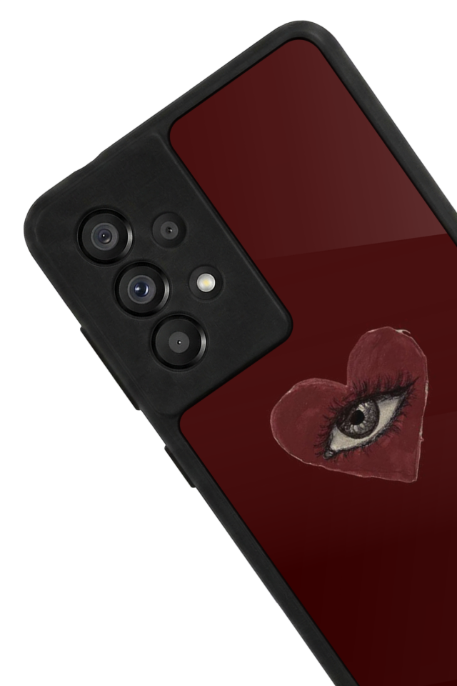 Samsung Galaxy A73 Uyumlu Kalp Love Tasarımlı Glossy Premium Kılıf