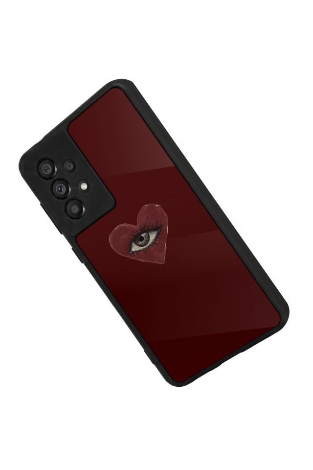 Samsung Galaxy A73 Uyumlu Kalp Love Tasarımlı Glossy Premium Kılıf