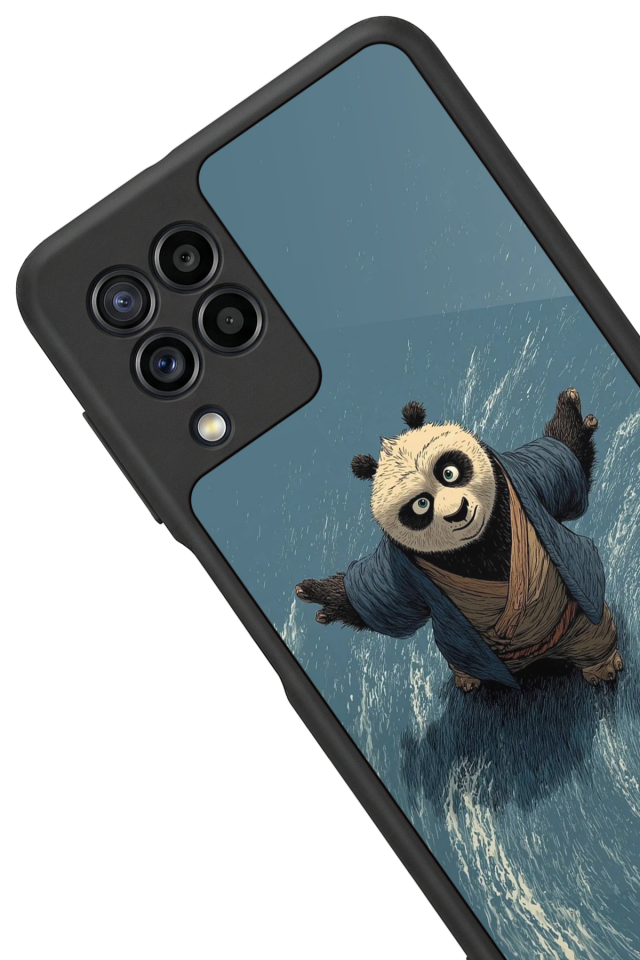 Samsung Galaxy M22 Uyumlu Kung Fu Panda Tasarımlı Glossy Premium Kılıf