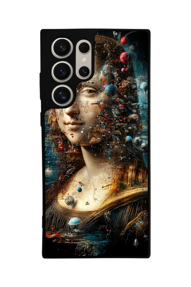 Samsung Galaxy S23 Ultra Uyumlu Monalisa Tasarımlı Glossy Premium Kılıf