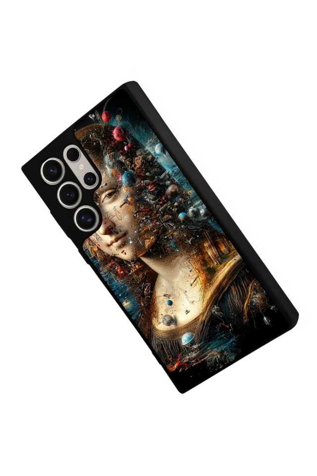 Samsung Galaxy S23 Ultra Uyumlu Monalisa Tasarımlı Glossy Premium Kılıf