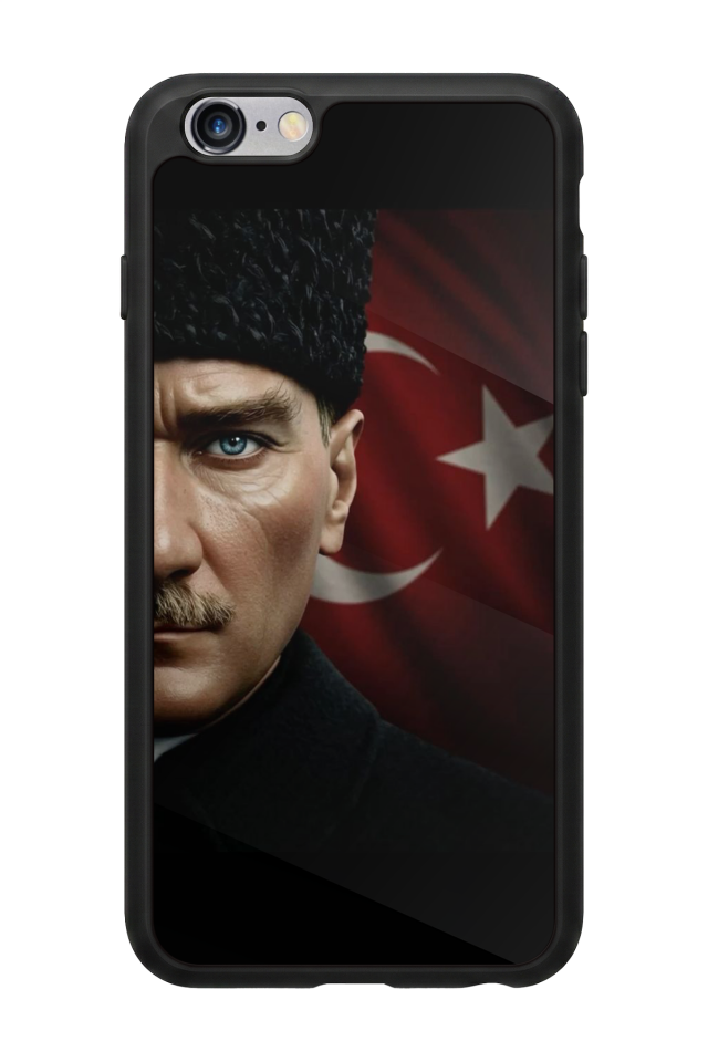 iPhone 6 Plus Uyumlu Mustafa Kemal Ataturk Tasarımlı Glossy Premium Kılıf