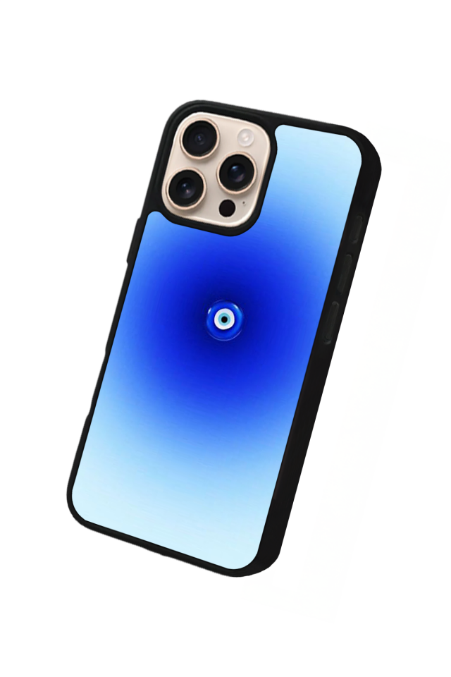 iPhone 14 Pro Uyumlu Nazar Tasarımlı Glossy Premium Kılıf
