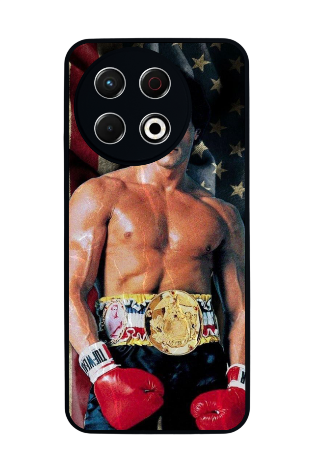 Tecno Spark 30 Pro Uyumlu Rocky Tasarımlı Glossy Premium Kılıf