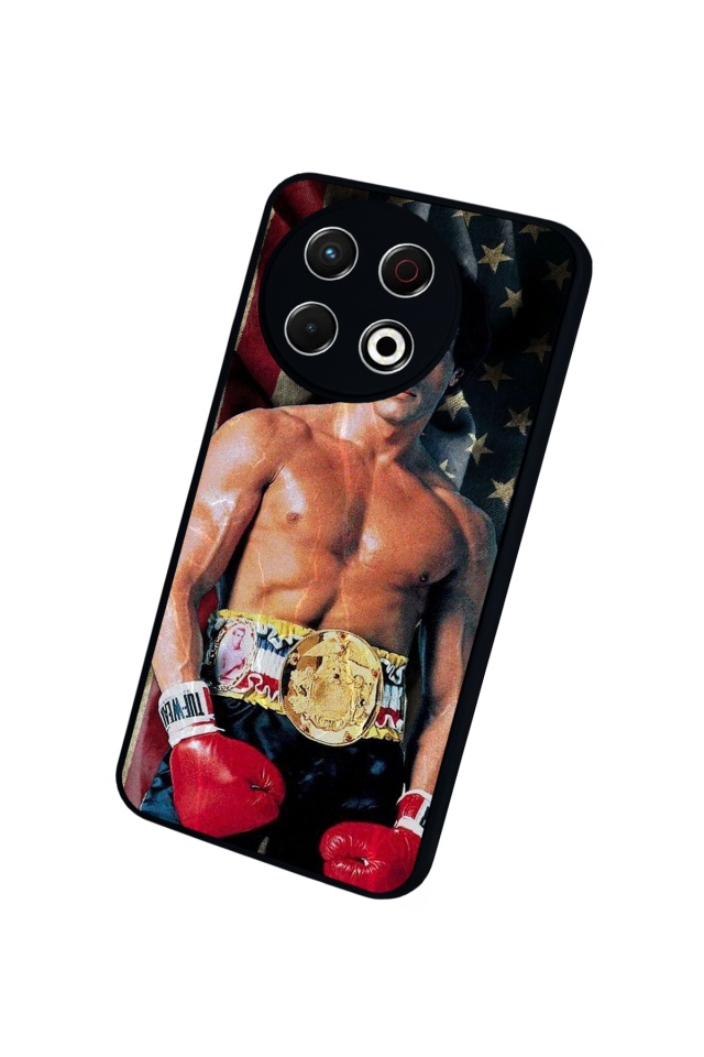 Tecno Spark 30 Pro Uyumlu Rocky Tasarımlı Glossy Premium Kılıf