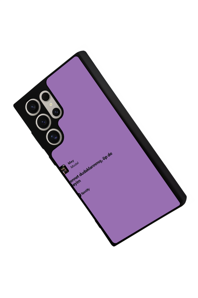 Samsung Galaxy S22 Ultra Uyumlu Sarki Sozleri Tasarımlı Glossy Premium Kılıf