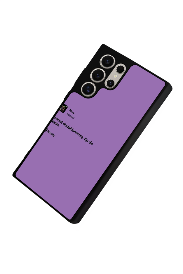 Samsung Galaxy S22 Ultra Uyumlu Sarki Sozleri Tasarımlı Glossy Premium Kılıf