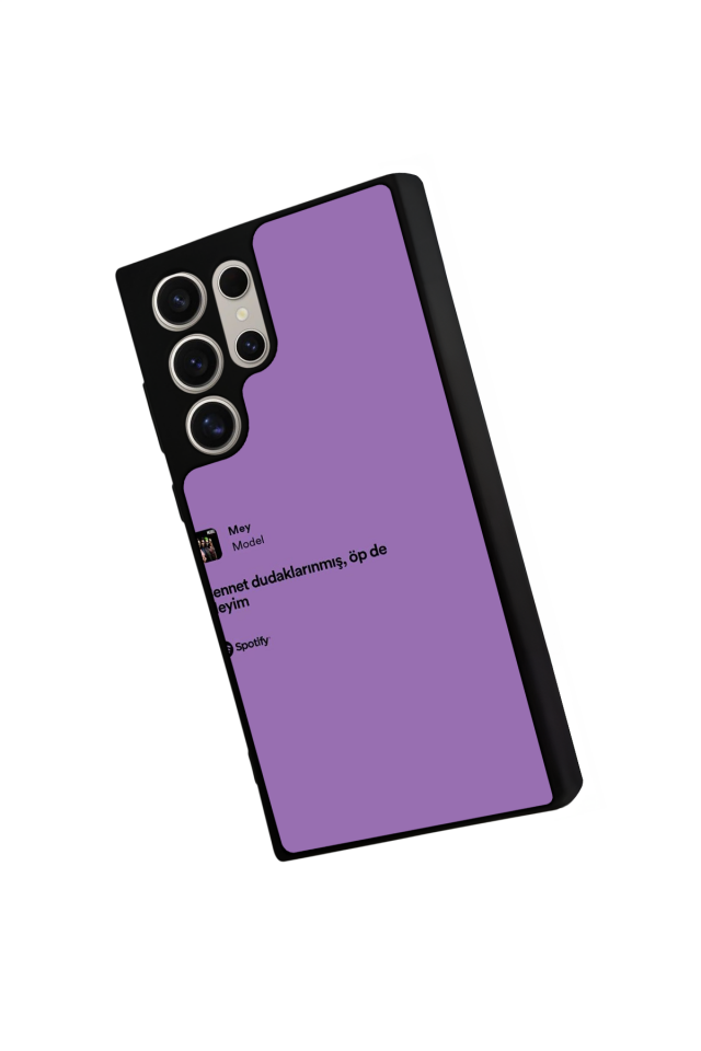 Samsung Galaxy S22 Ultra Uyumlu Sarki Sozleri Tasarımlı Glossy Premium Kılıf