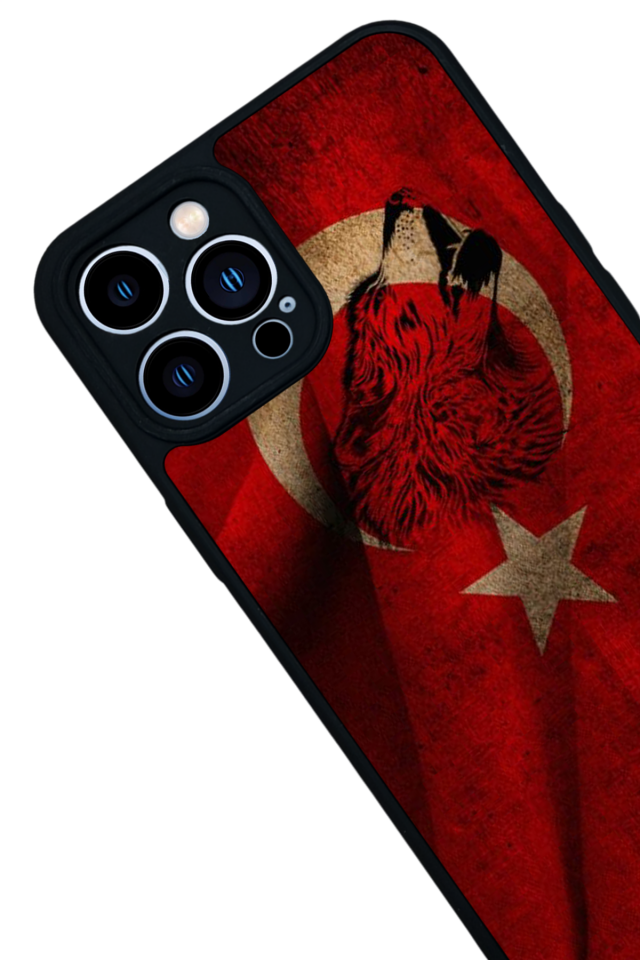 iPhone 12 Pro Max Uyumlu Türk Bayragi Tasarımlı Glossy Premium Kılıf