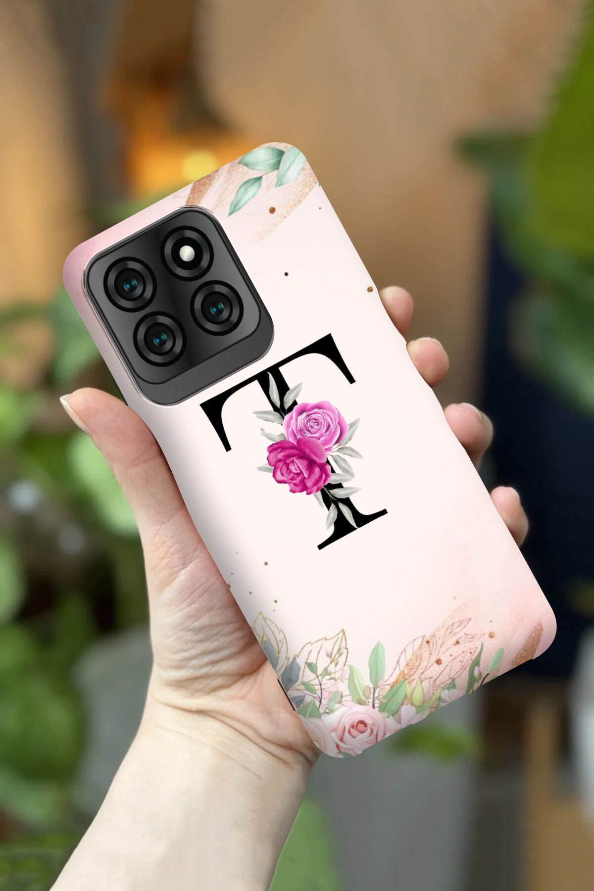 Reeder S71 Uyumlu Kamera Korumalı T Harfi Desenli HD Baskılı Silikon Kılıf