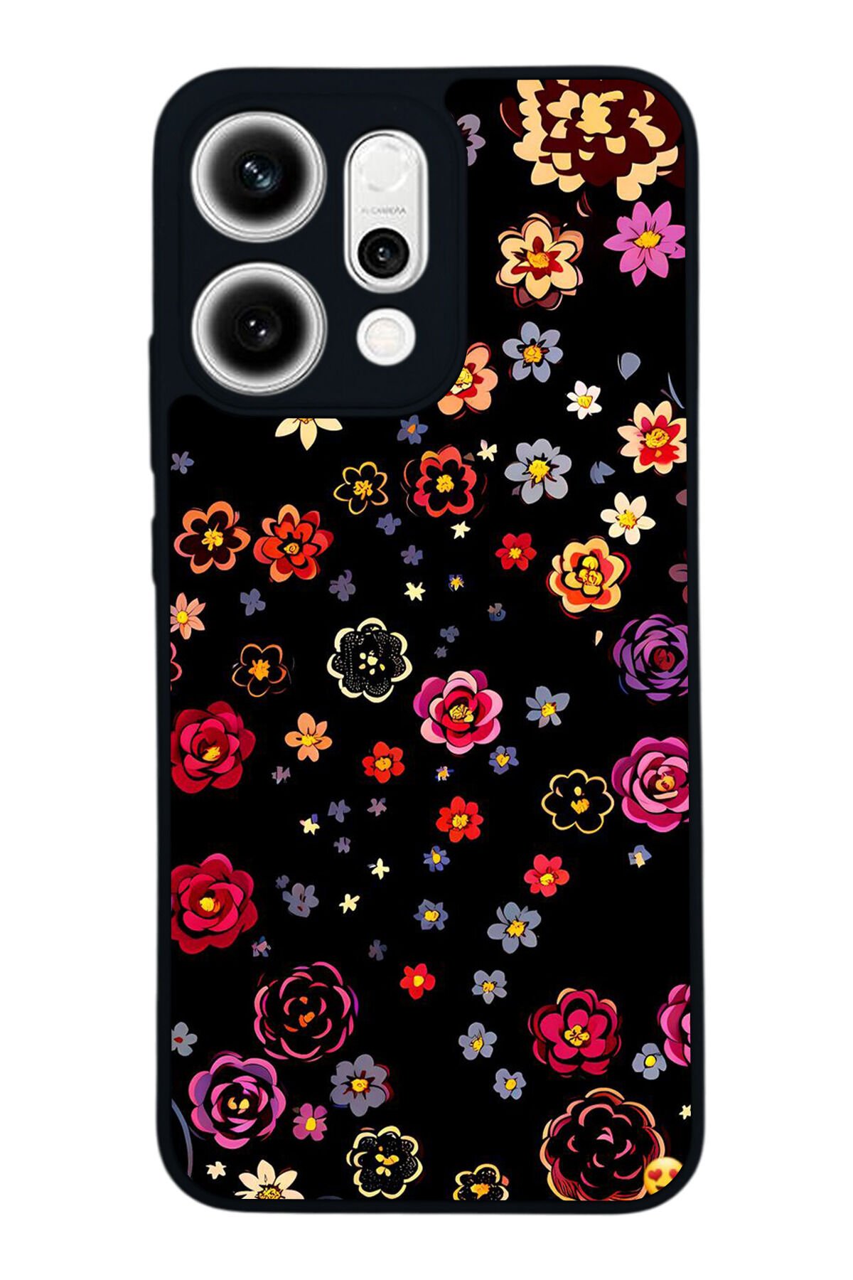 Oppo Reno 14 Uyumlu Floral Tasarımlı Glossy Premium Kılıf