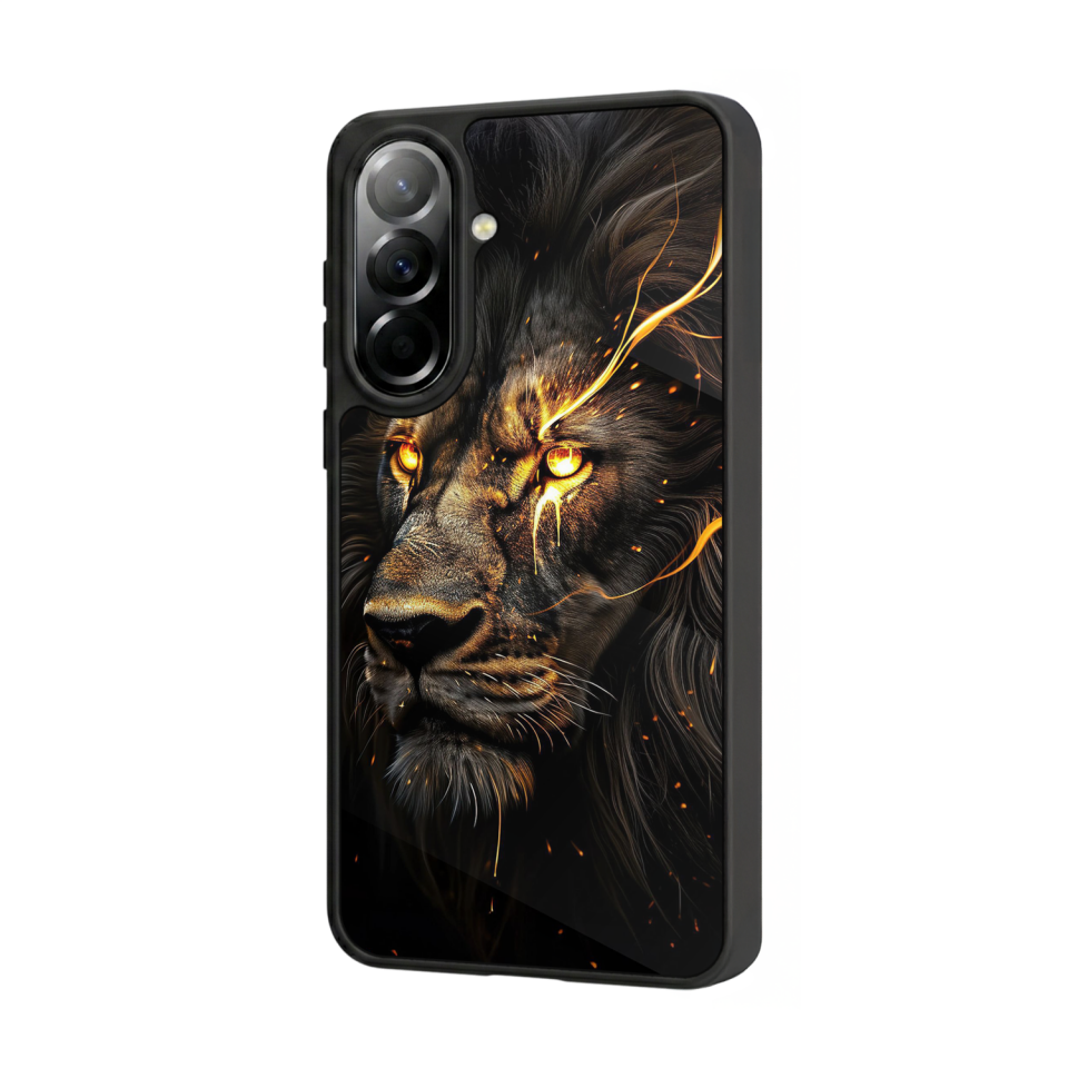 Samsung Galaxy A37 Uyumlu Aslan Tasarımlı Glossy Premium Kılıf