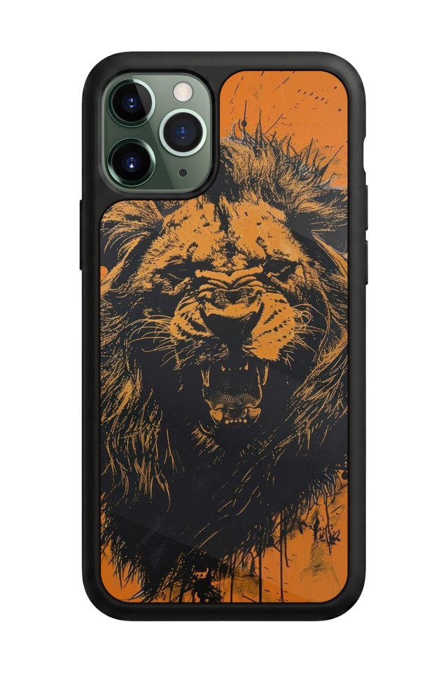 iPhone 11 Pro Max Uyumlu Aslan Tasarımlı Glossy Premium Kılıf