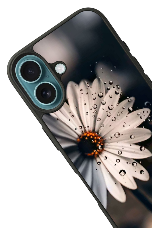 iPhone 16 Uyumlu Cicek Tasarımlı Glossy Premium Kılıf