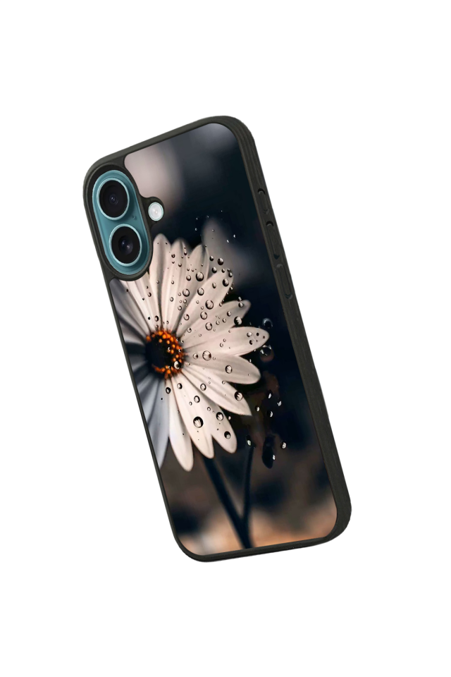 iPhone 16 Uyumlu Cicek Tasarımlı Glossy Premium Kılıf