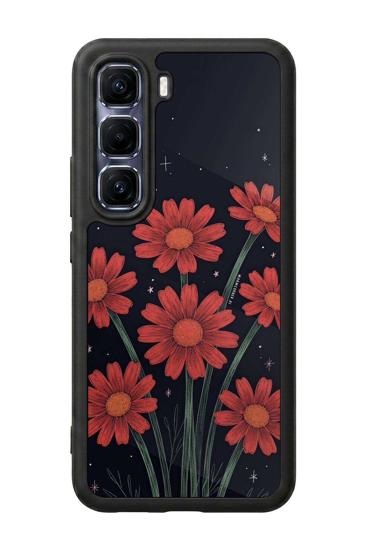 Infinix Hot 60 Pro Plus Uyumlu Floral Tasarımlı Glossy Premium Kılıf