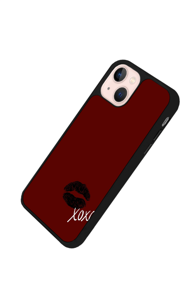 iPhone 14 Plus Uyumlu Kalp Love Tasarımlı Glossy Premium Kılıf