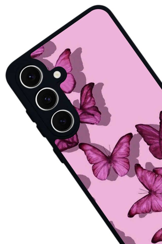 Samsung Galaxy S24 FE Uyumlu Kelebek Tasarımlı Glossy Premium Kılıf