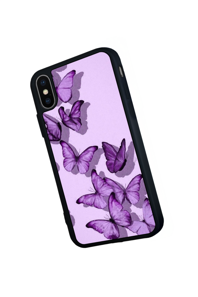 iPhone XS Max Uyumlu Kelebek Tasarımlı Glossy Premium Kılıf