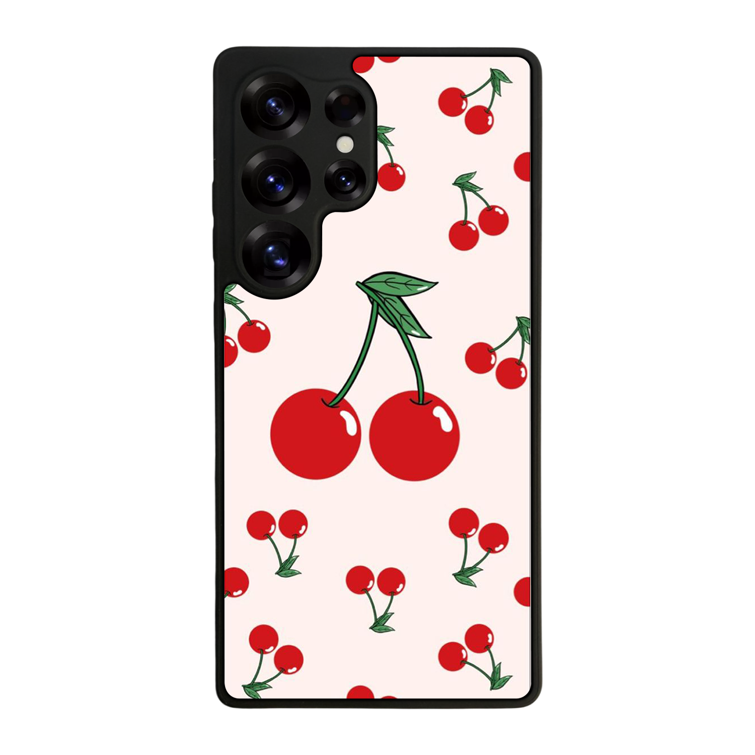 Samsung Galaxy S25 Ultra Uyumlu Kiraz Tasarımlı Glossy Premium Kılıf