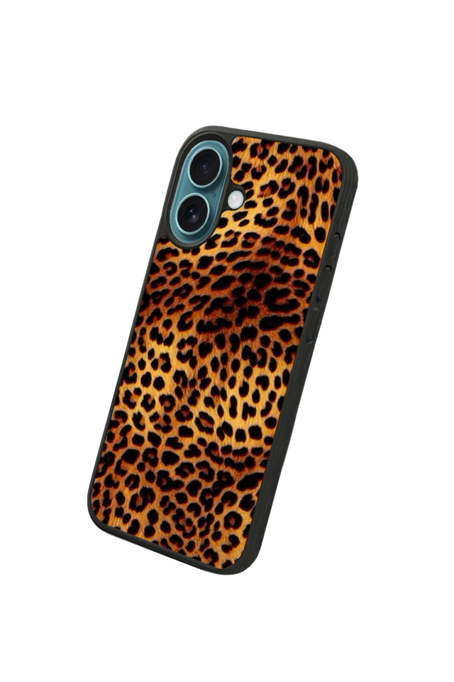 iPhone 16 Plus Uyumlu Leopar Tasarımlı Glossy Premium Kılıf
