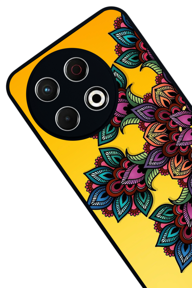 Tecno Spark 30 Pro Uyumlu Mandala Tasarımlı Glossy Premium Kılıf