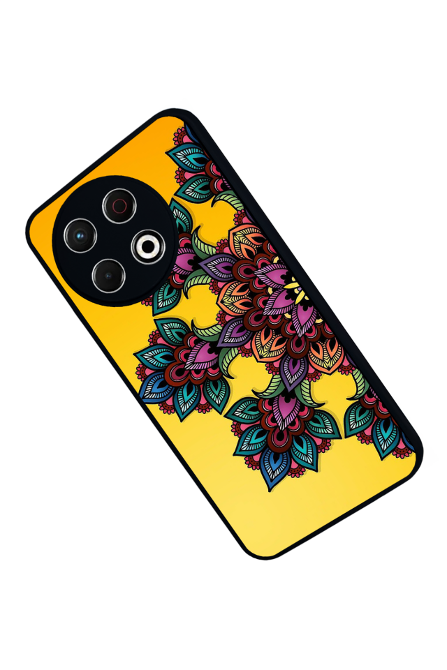 Tecno Spark 30 Pro Uyumlu Mandala Tasarımlı Glossy Premium Kılıf