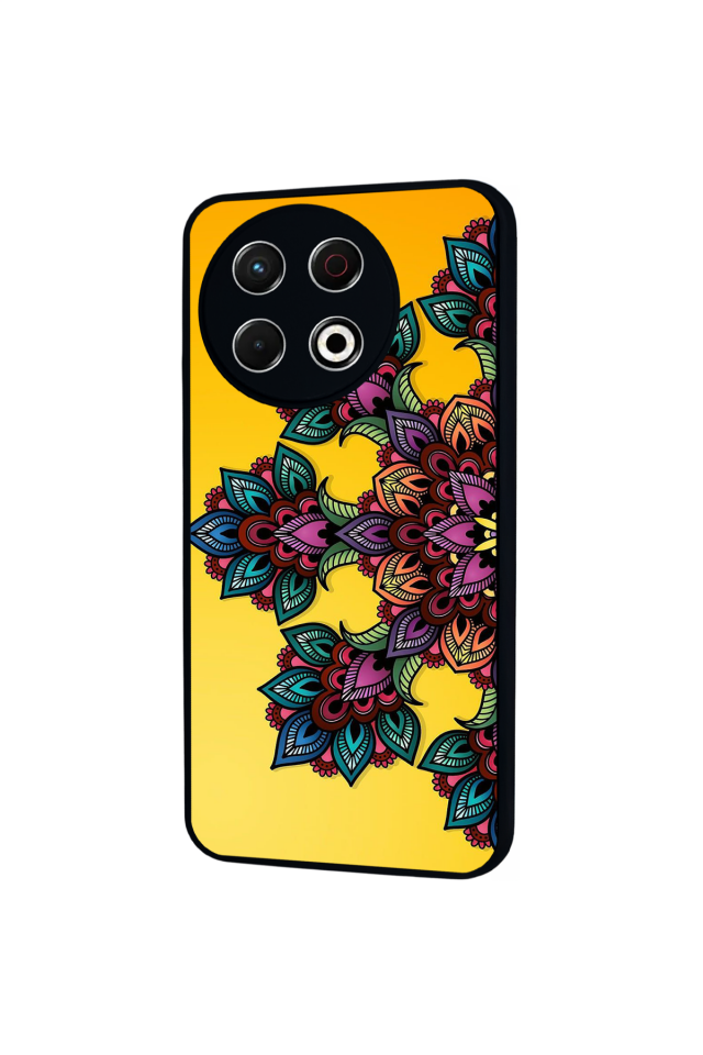 Tecno Spark 30 Pro Uyumlu Mandala Tasarımlı Glossy Premium Kılıf