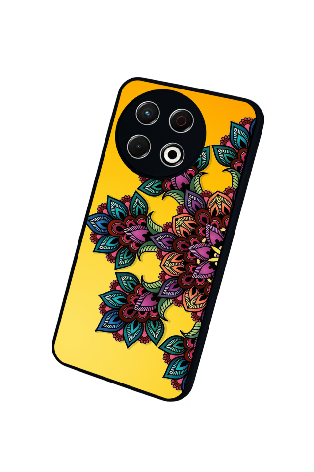 Tecno Spark 30 Pro Uyumlu Mandala Tasarımlı Glossy Premium Kılıf