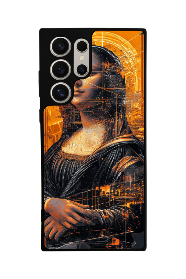 Samsung Galaxy S23 Ultra Uyumlu Monalisa Tasarımlı Glossy Premium Kılıf