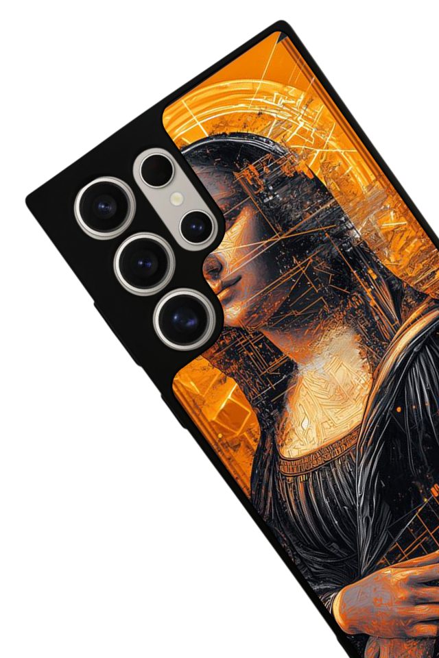 Samsung Galaxy S23 Ultra Uyumlu Monalisa Tasarımlı Glossy Premium Kılıf