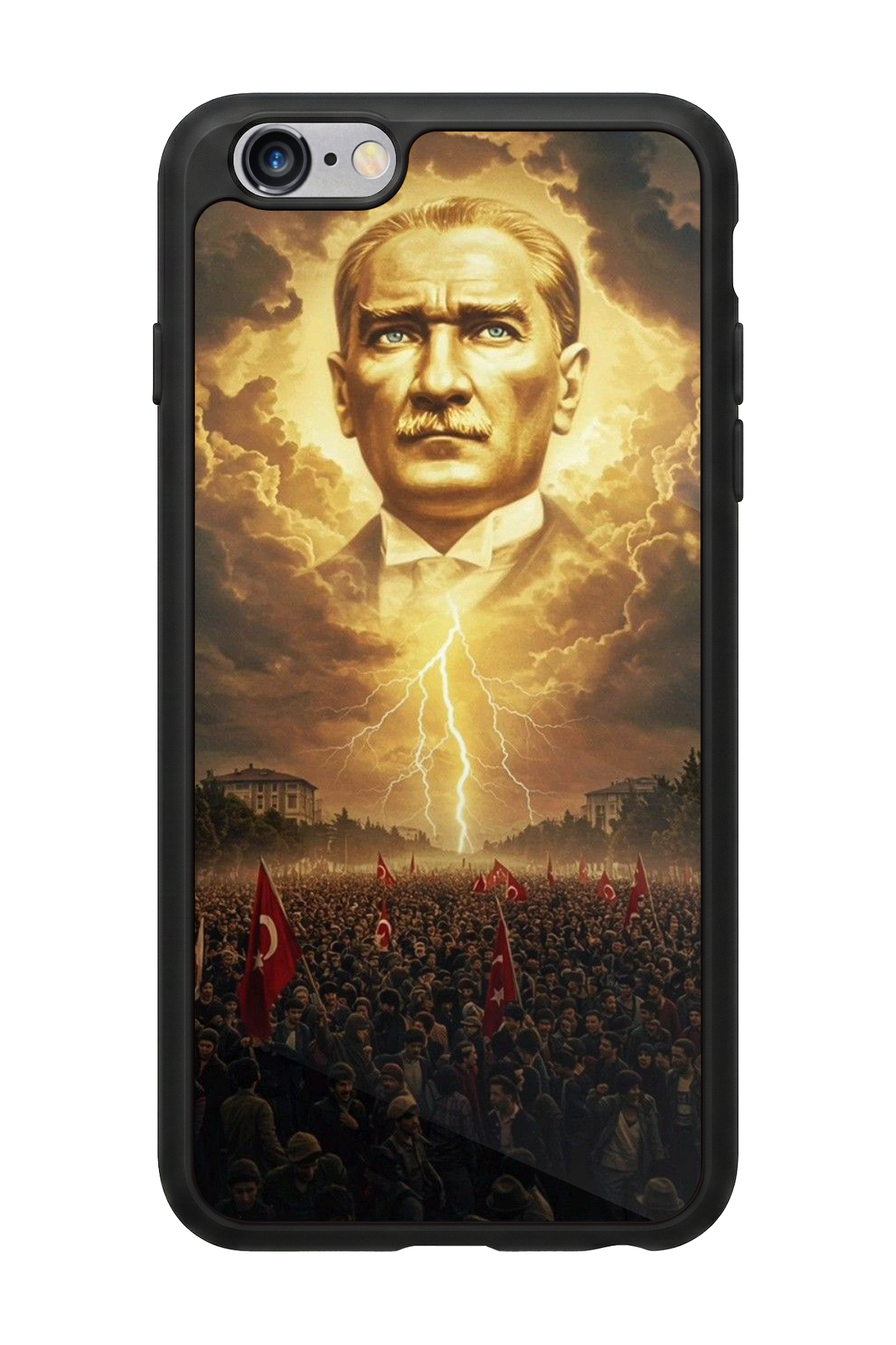 iPhone 6 Plus Uyumlu Mustafa Kemal Ataturk Tasarımlı Glossy Premium Kılıf