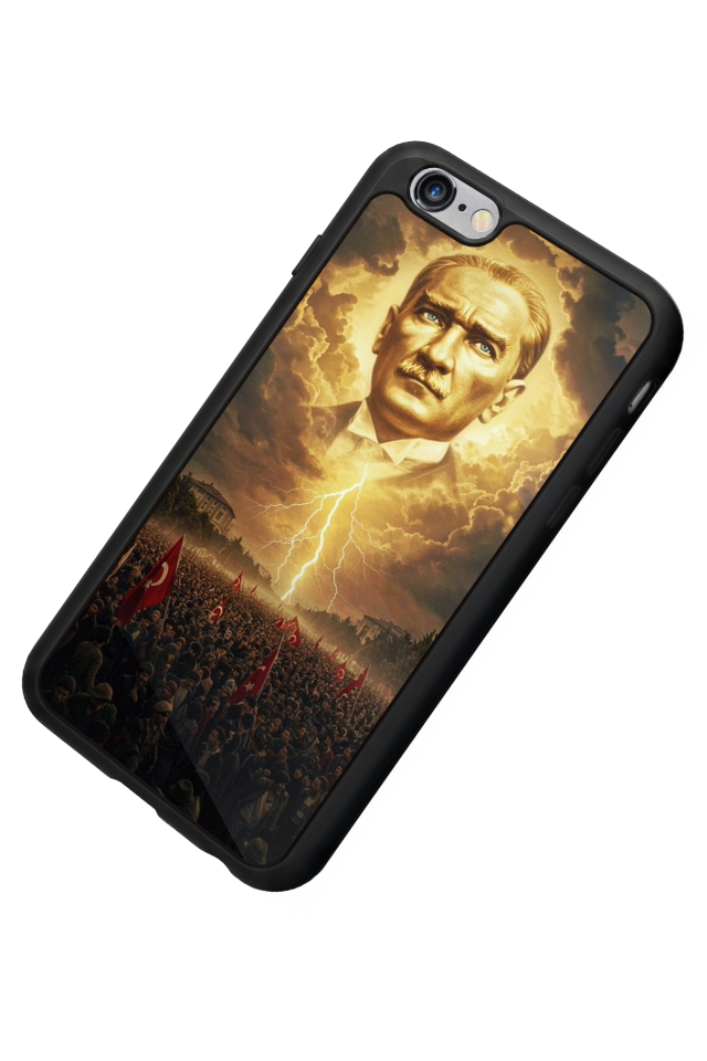 iPhone 6 Plus Uyumlu Mustafa Kemal Ataturk Tasarımlı Glossy Premium Kılıf