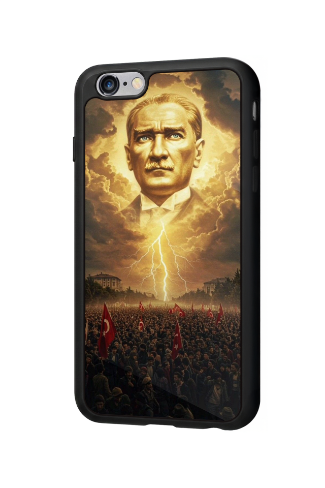 iPhone 6 Plus Uyumlu Mustafa Kemal Ataturk Tasarımlı Glossy Premium Kılıf