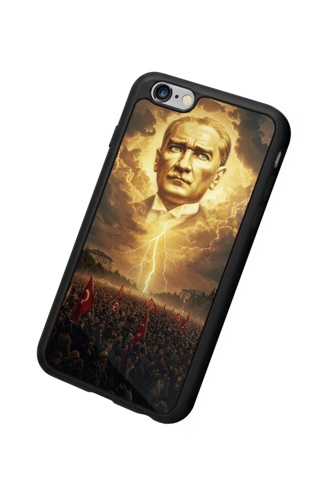 iPhone 6 Plus Uyumlu Mustafa Kemal Ataturk Tasarımlı Glossy Premium Kılıf