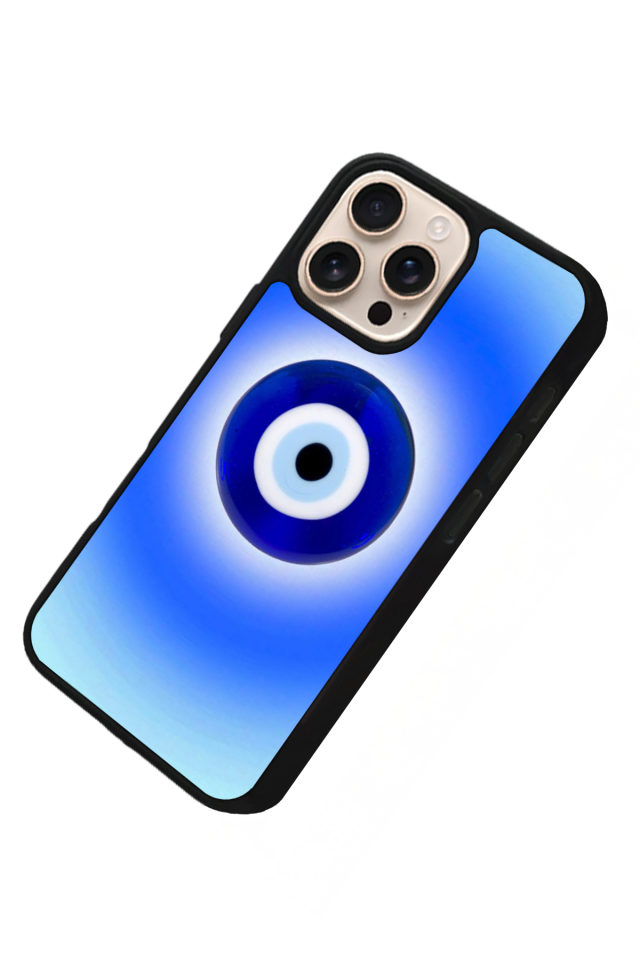 iPhone 14 Pro Uyumlu Nazar Tasarımlı Glossy Premium Kılıf