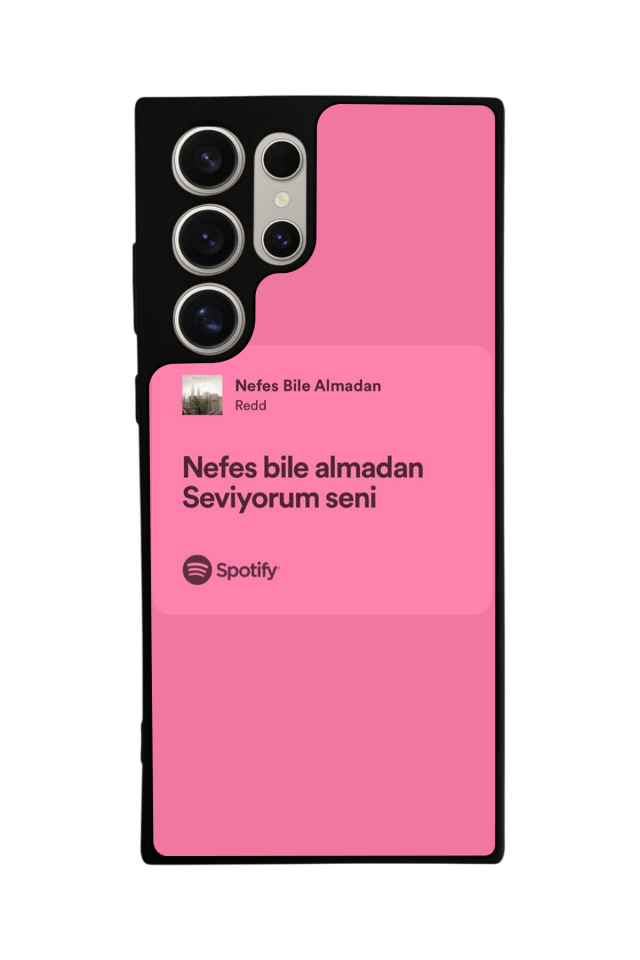 Samsung Galaxy S22 Ultra Uyumlu Sarki Sozleri Tasarımlı Glossy Premium Kılıf