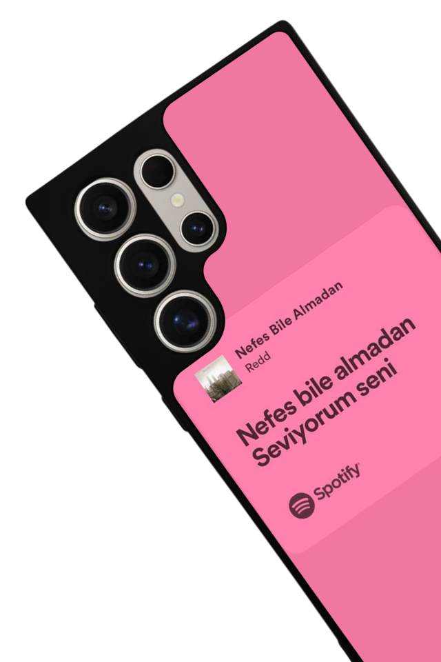 Samsung Galaxy S22 Ultra Uyumlu Sarki Sozleri Tasarımlı Glossy Premium Kılıf