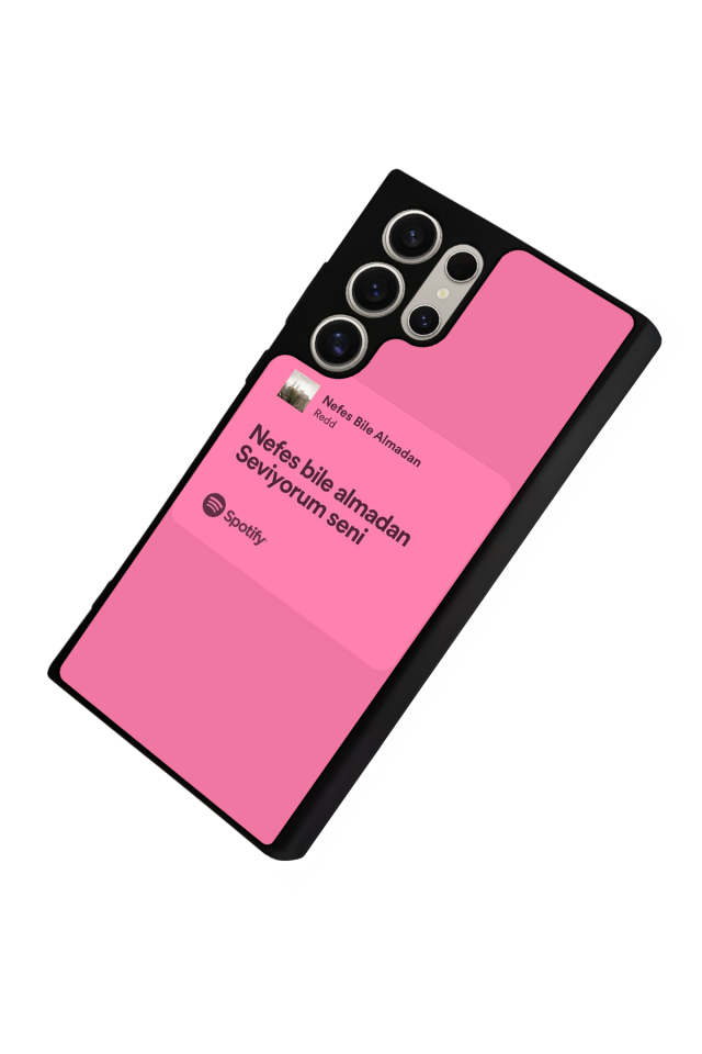 Samsung Galaxy S22 Ultra Uyumlu Sarki Sozleri Tasarımlı Glossy Premium Kılıf