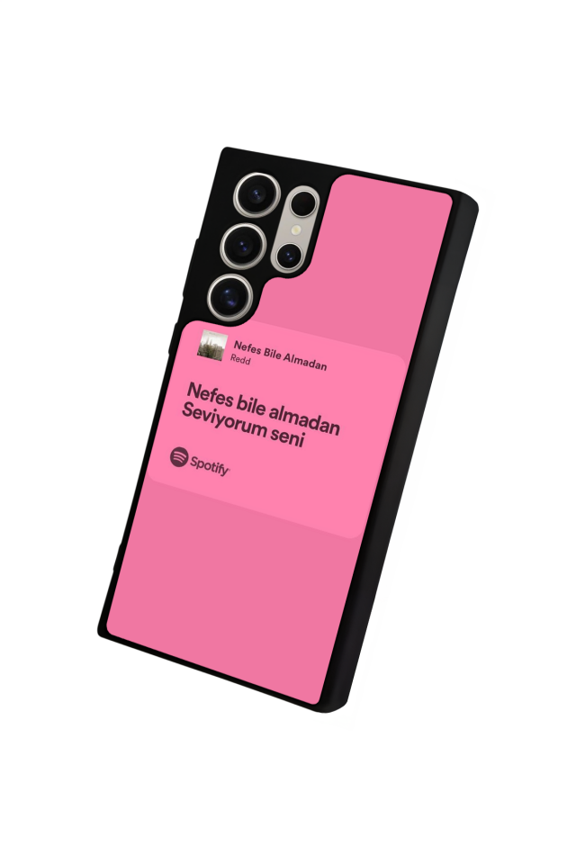 Samsung Galaxy S22 Ultra Uyumlu Sarki Sozleri Tasarımlı Glossy Premium Kılıf