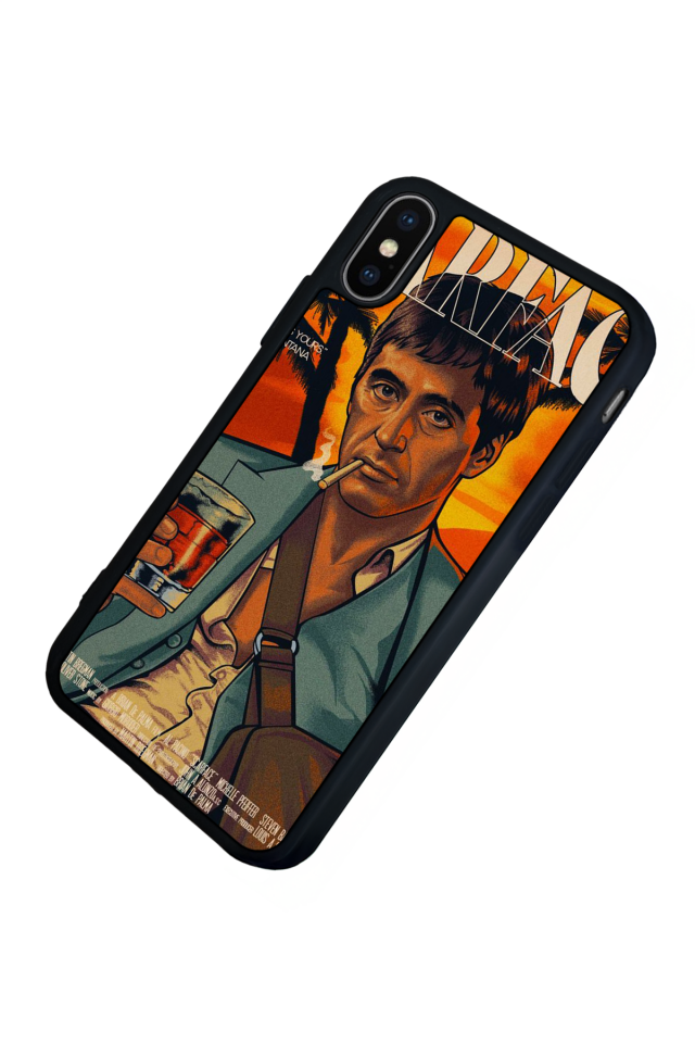 iPhone X/ XS Uyumlu Scarface Tasarımlı Glossy Premium Kılıf
