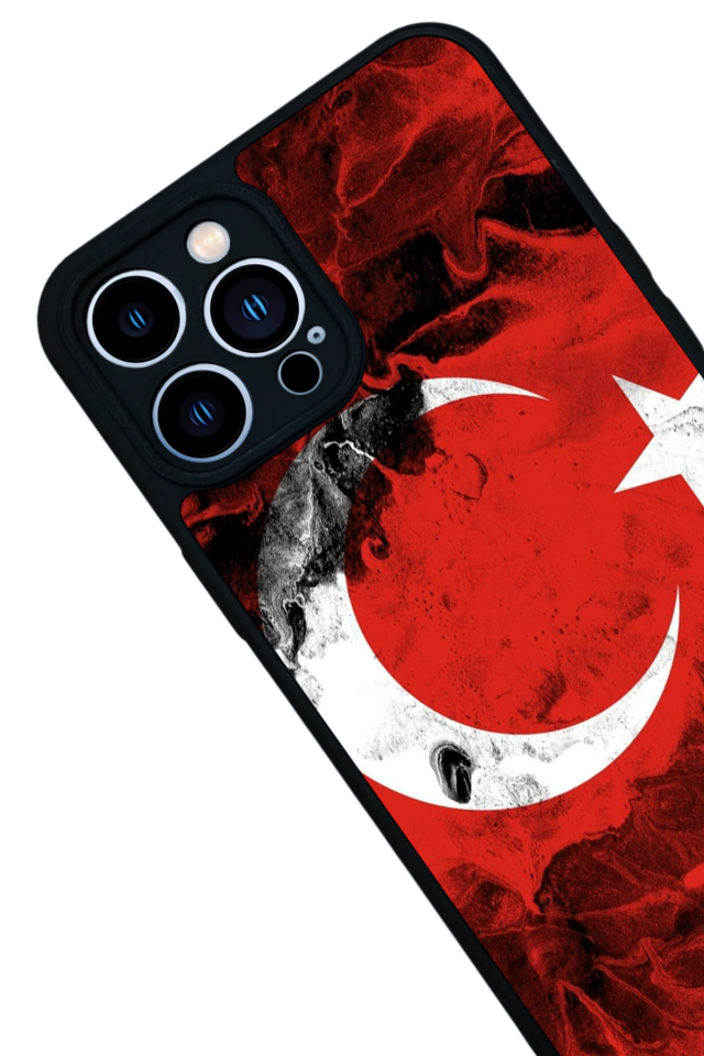 iPhone 12 Pro Max Uyumlu Türk Bayragi Tasarımlı Glossy Premium Kılıf