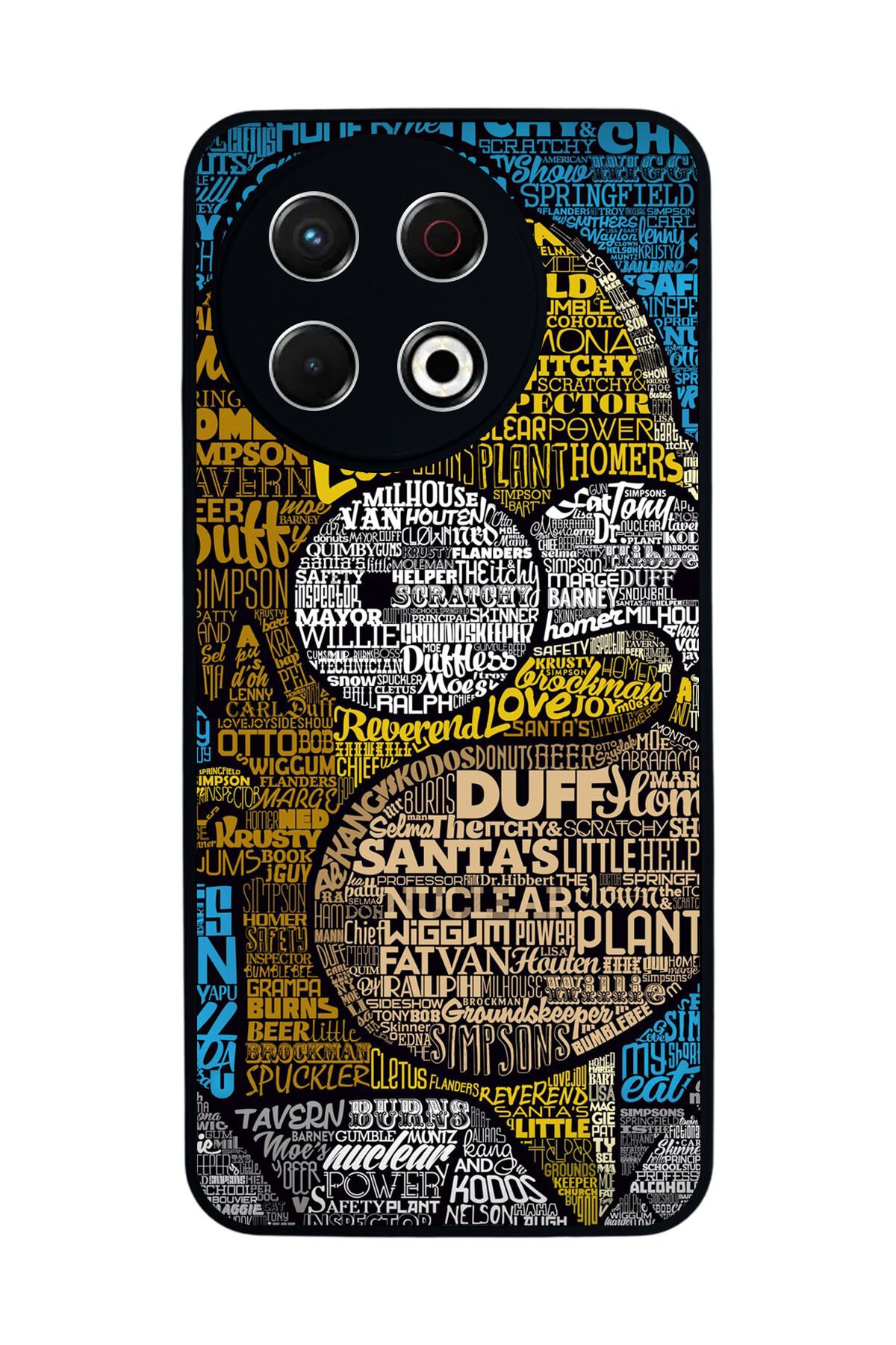 Tecno Spark 30 Pro Uyumlu The Simpsons Tasarımlı Glossy Premium Kılıf