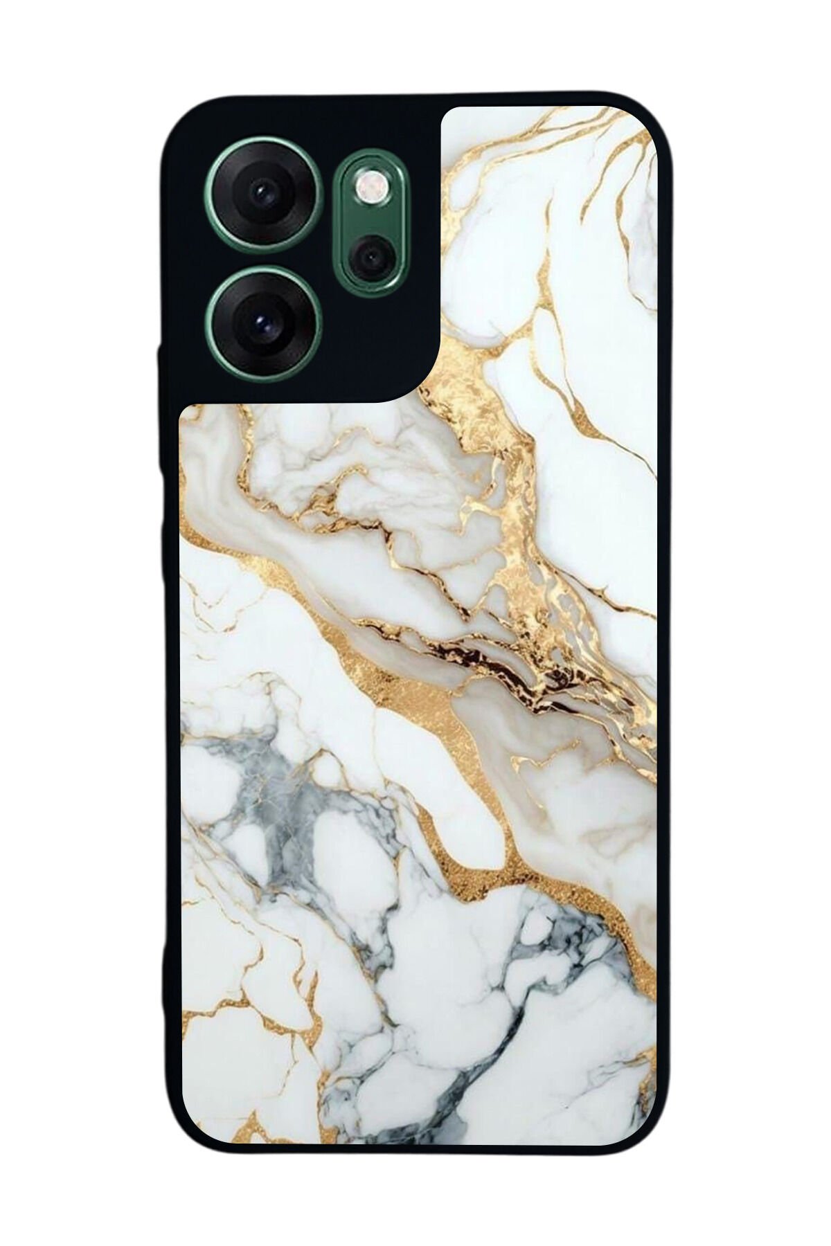 Oppo Reno 14F Uyumlu Mermer Marble Tasarımlı Glossy Premium Kılıf