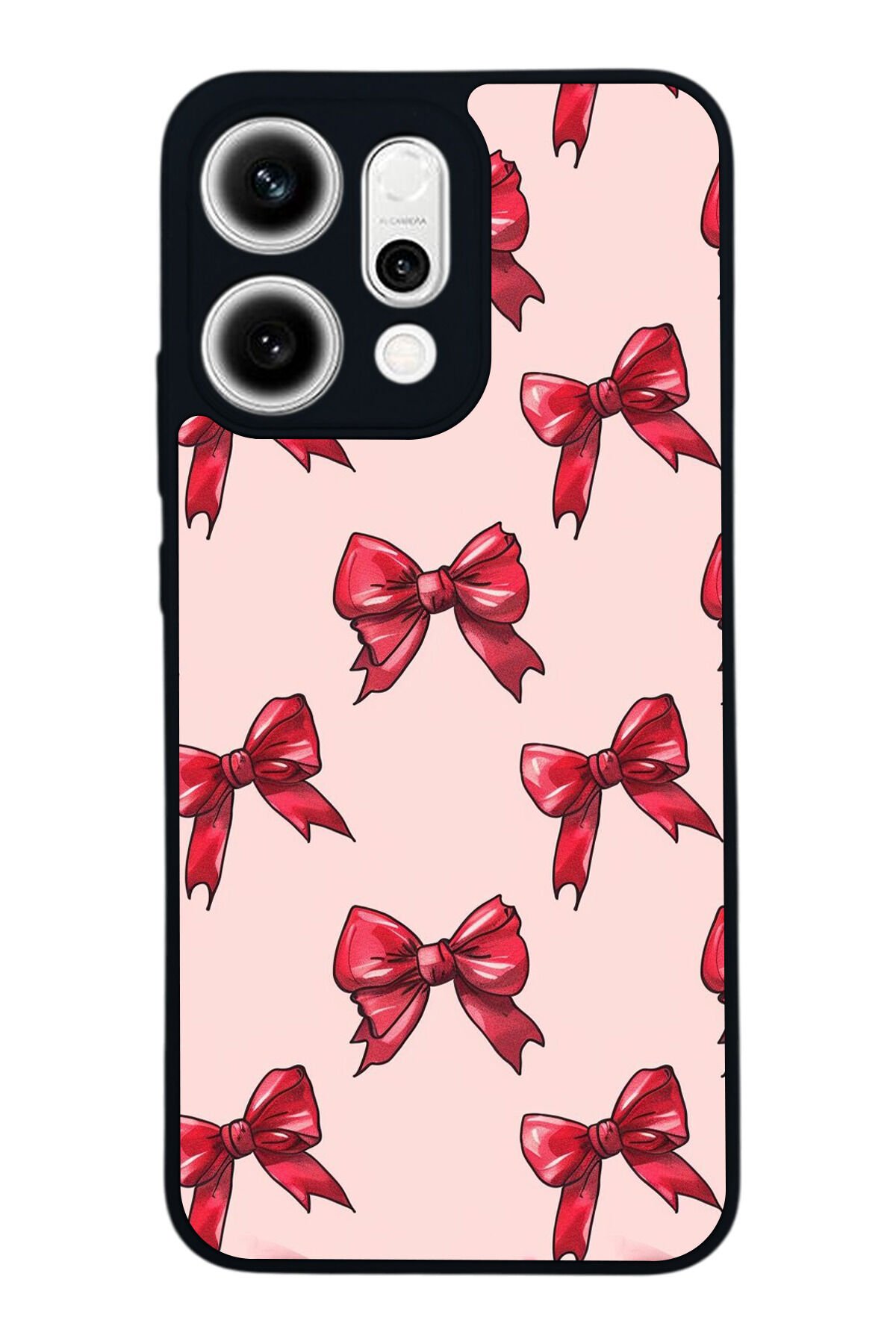 Oppo Reno 14 Uyumlu Kurdele Tasarımlı Glossy Premium Kılıf