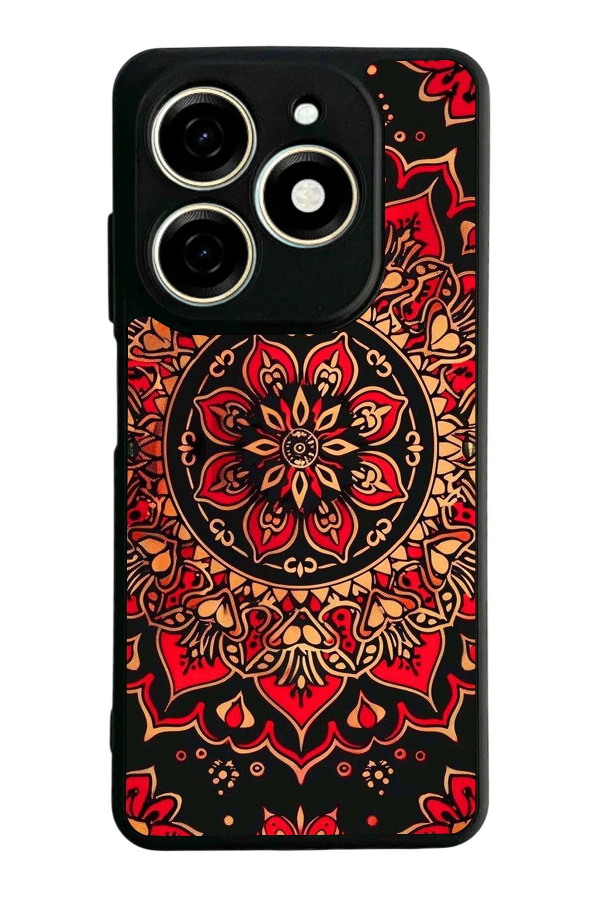 Infınıx Smart 8 Pro Uyumlu Mandala Tasarımlı Glossy Premium Kılıf
