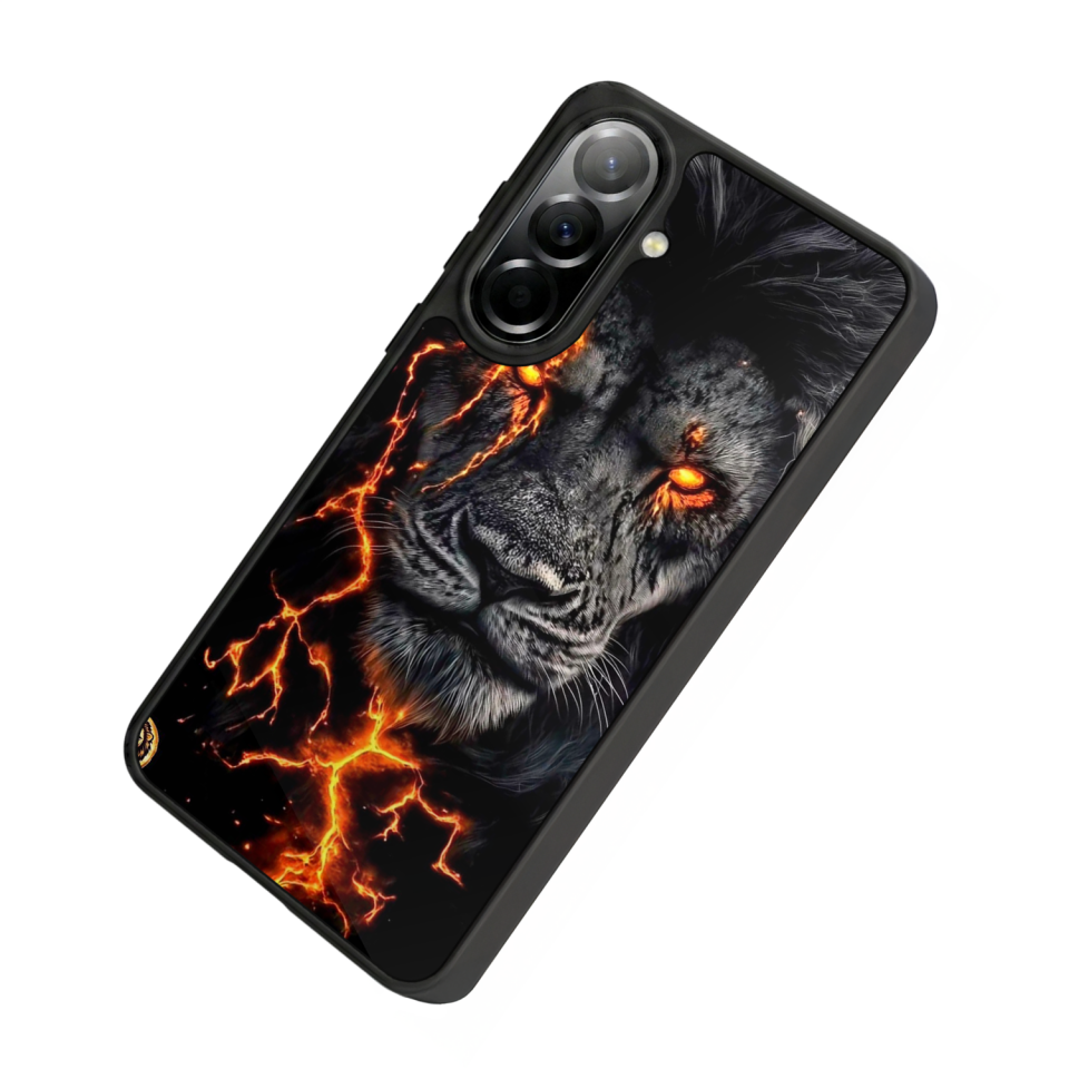 Samsung Galaxy A37 Uyumlu Aslan Tasarımlı Glossy Premium Kılıf