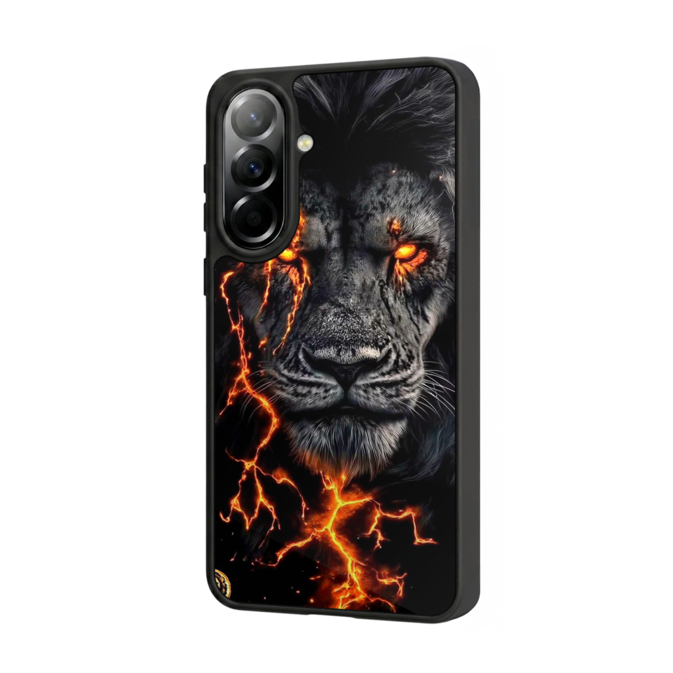 Samsung Galaxy A37 Uyumlu Aslan Tasarımlı Glossy Premium Kılıf