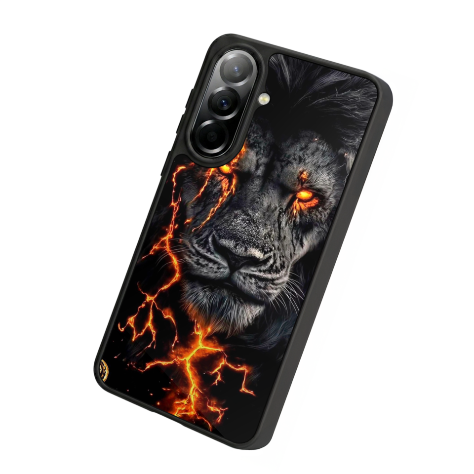 Samsung Galaxy A37 Uyumlu Aslan Tasarımlı Glossy Premium Kılıf