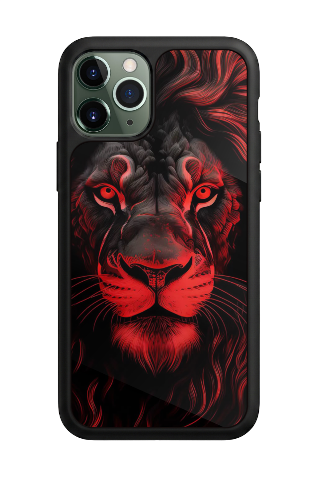 iPhone 11 Pro Max Uyumlu Aslan Tasarımlı Glossy Premium Kılıf